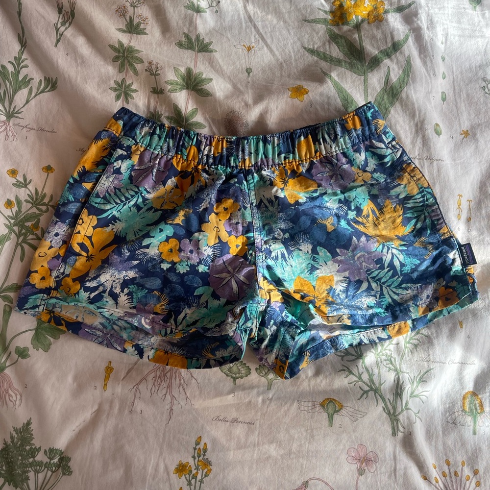 Floral Patterned Patagonia Barely Baggies Shorts